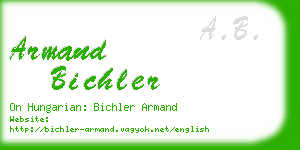 armand bichler business card